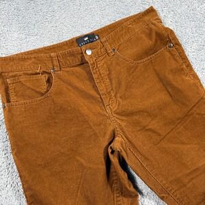 Under 5'10 Mens Brown Corduroy 5-Pocket Slim Straight Pants‎ 34x28